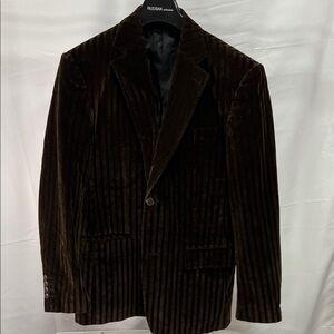 Men's Rich Brown Velvet Blazer